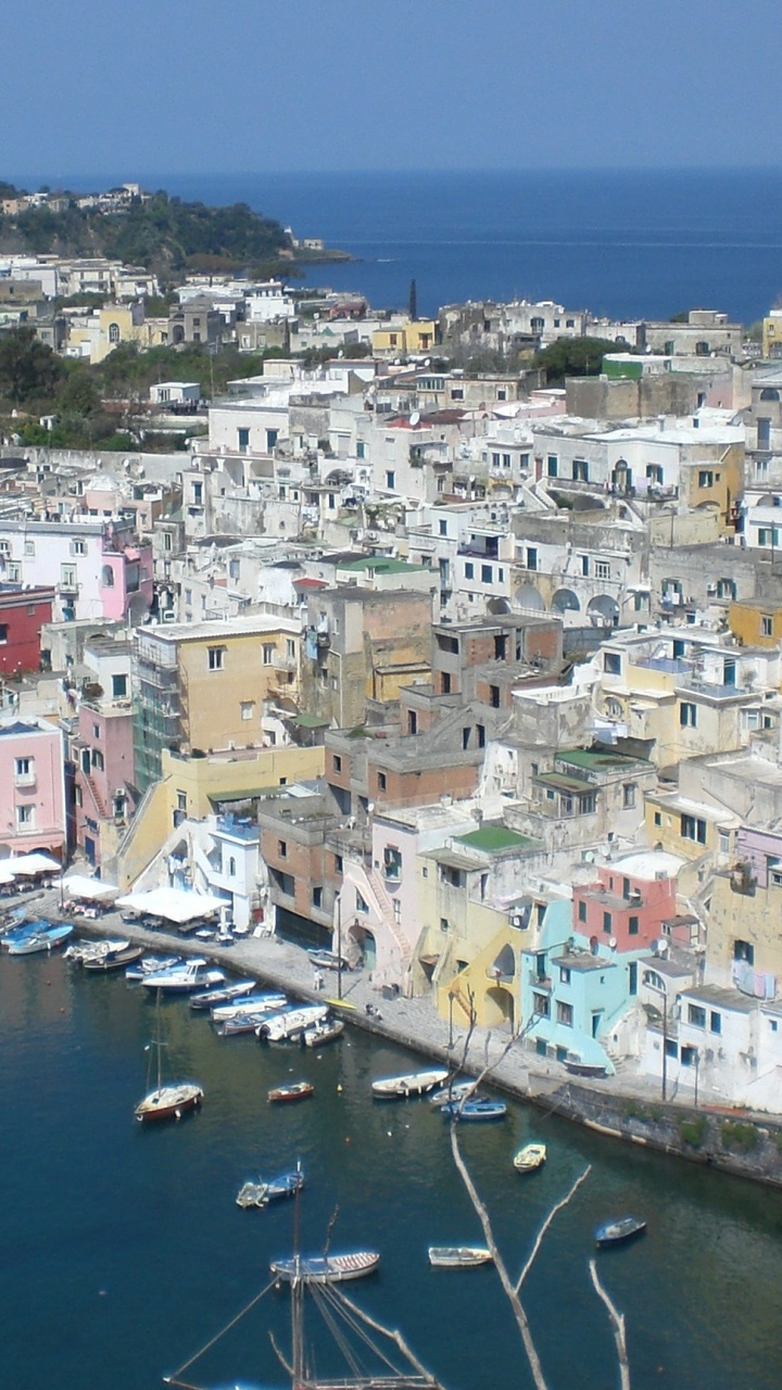 Обои Прочида, Искье, Сорренто, Капри, городок в разрешении 720x1280