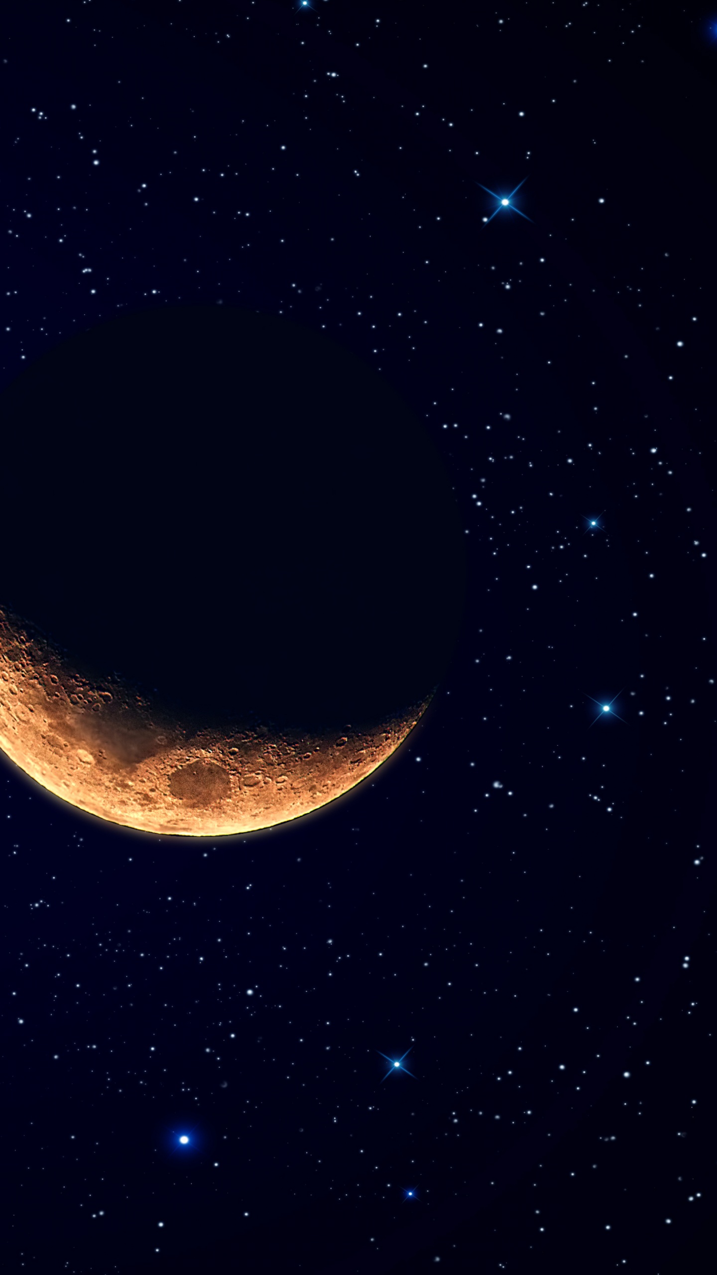 Обои луна, космическое пространство, Астрономия, астрономический объект, небесное явление в разрешении 1440x2560