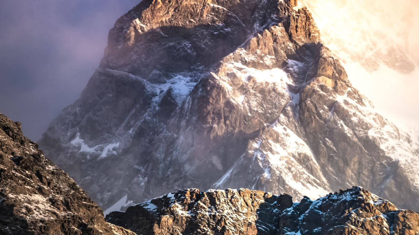 Обои Альпы, местность, пейзажи гор, облако, гора в разрешении 1366x768