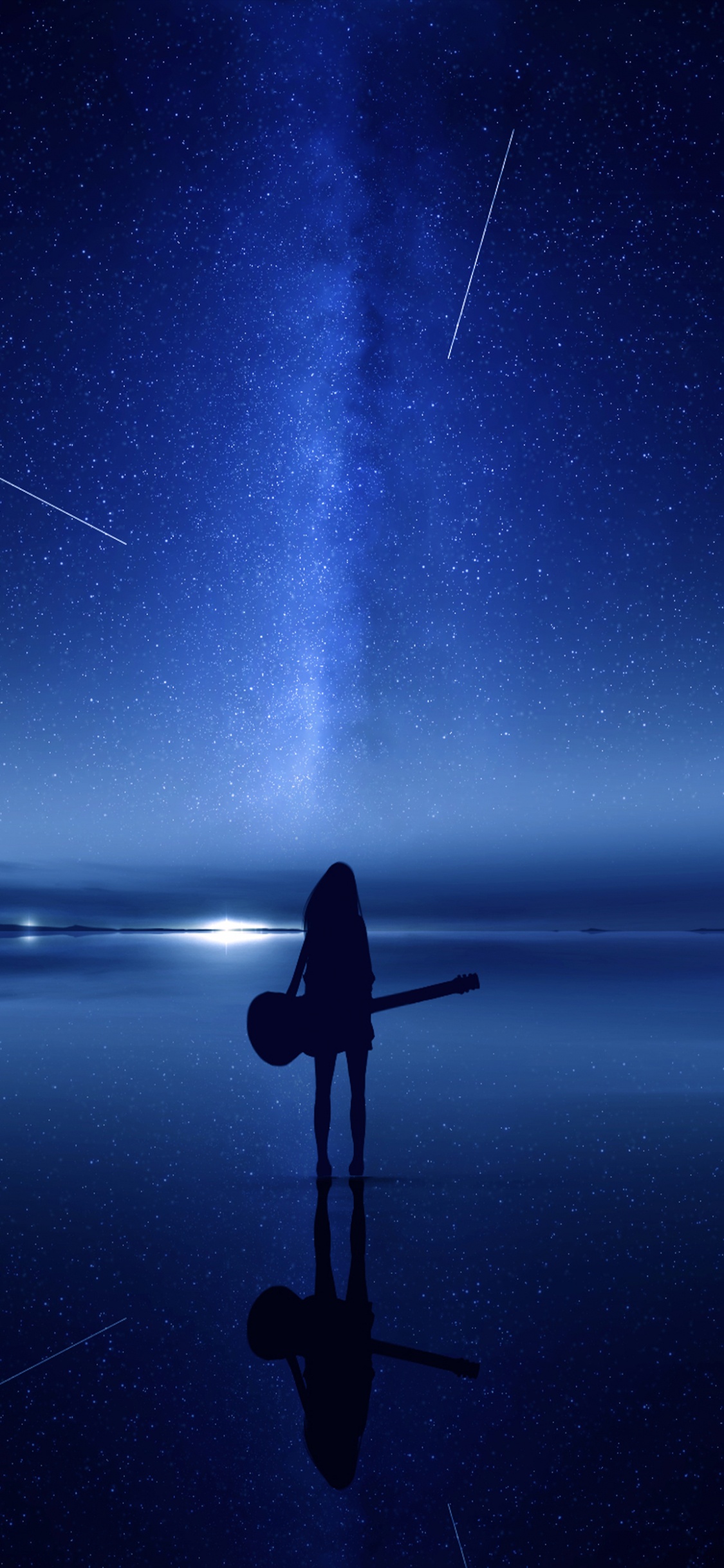 Обои вода, иллюстрация, портрет, Люди в природе, природный ландшафт в разрешении 1125x2436