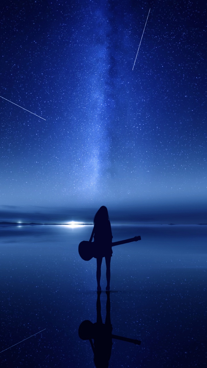 Обои вода, иллюстрация, портрет, Люди в природе, природный ландшафт в разрешении 720x1280