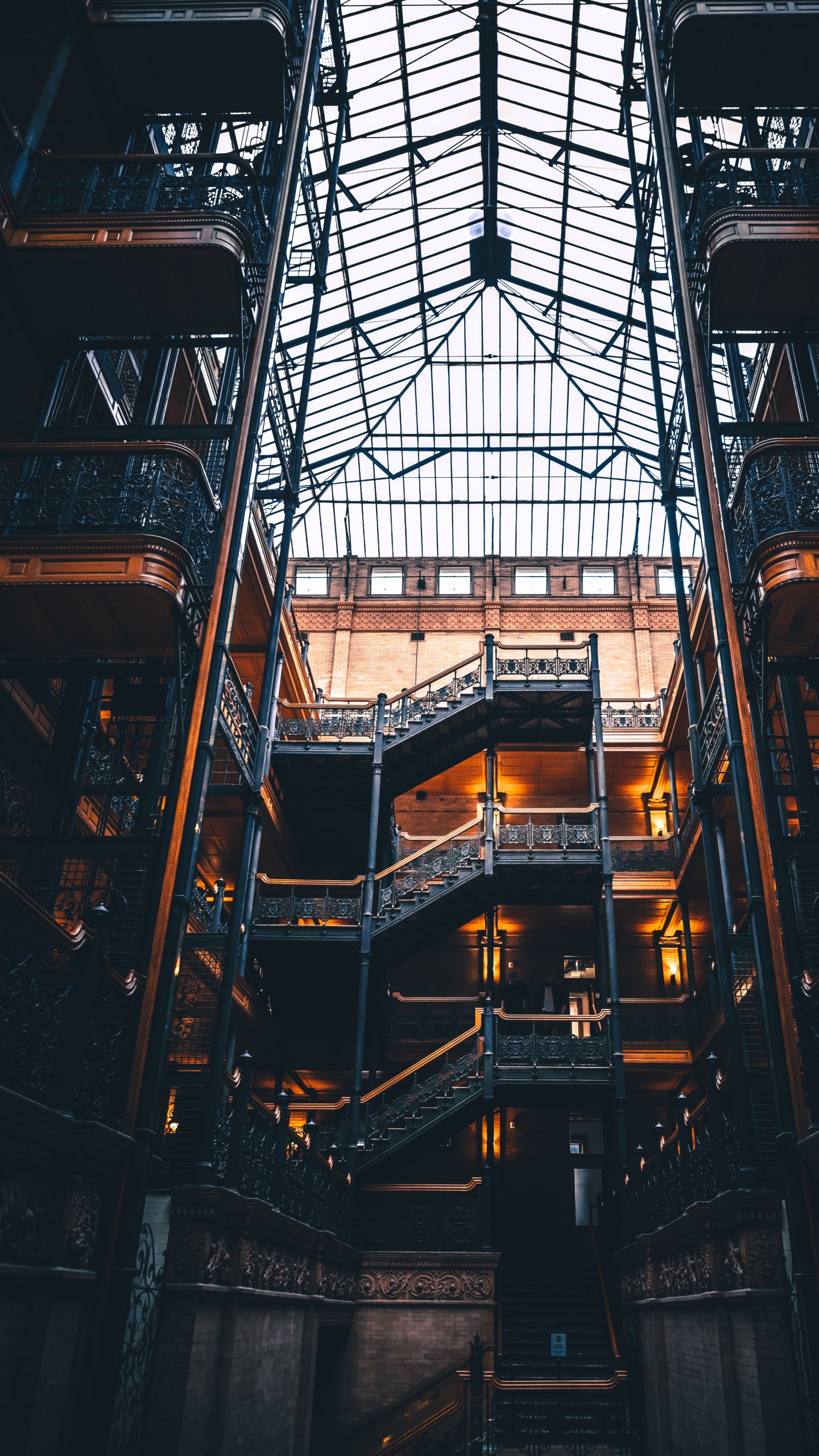 Обои Брэдбери Билдинг, дизайн, архитектура, здание, электричество в разрешении 1440x2560