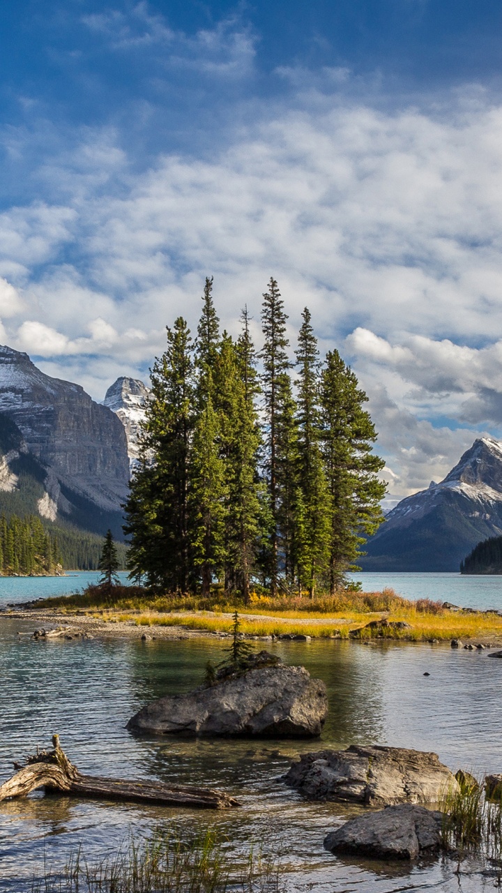 Обои Дух Острова, гора, природа, дикая местность, отражение в разрешении 720x1280