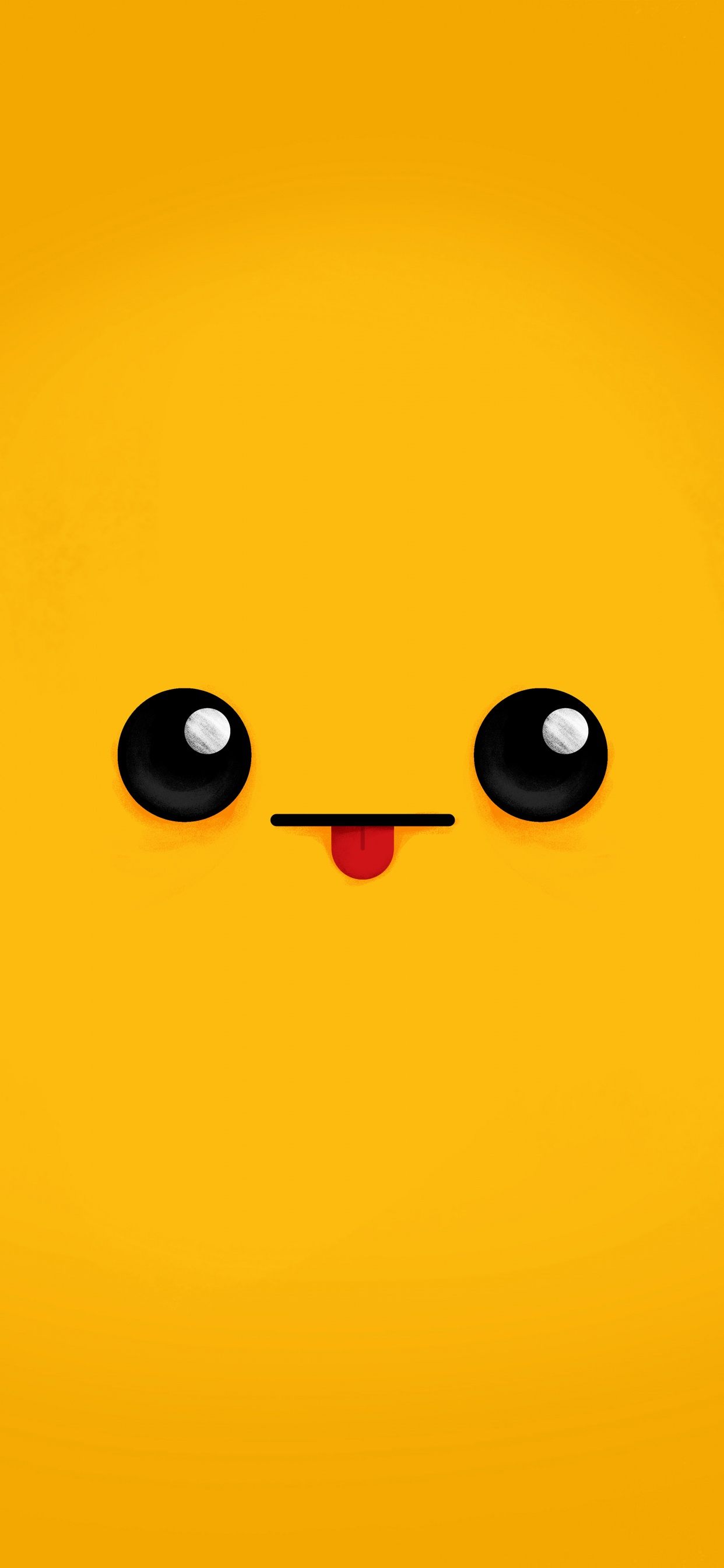 Обои Оранжевый цвет, жест, Счастлив, круг, рисование в разрешении 1242x2688