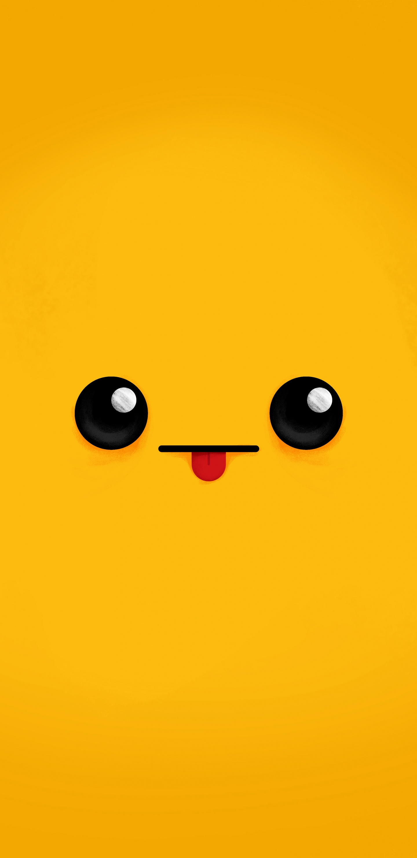 Обои Оранжевый цвет, жест, Счастлив, круг, рисование в разрешении 1440x2960