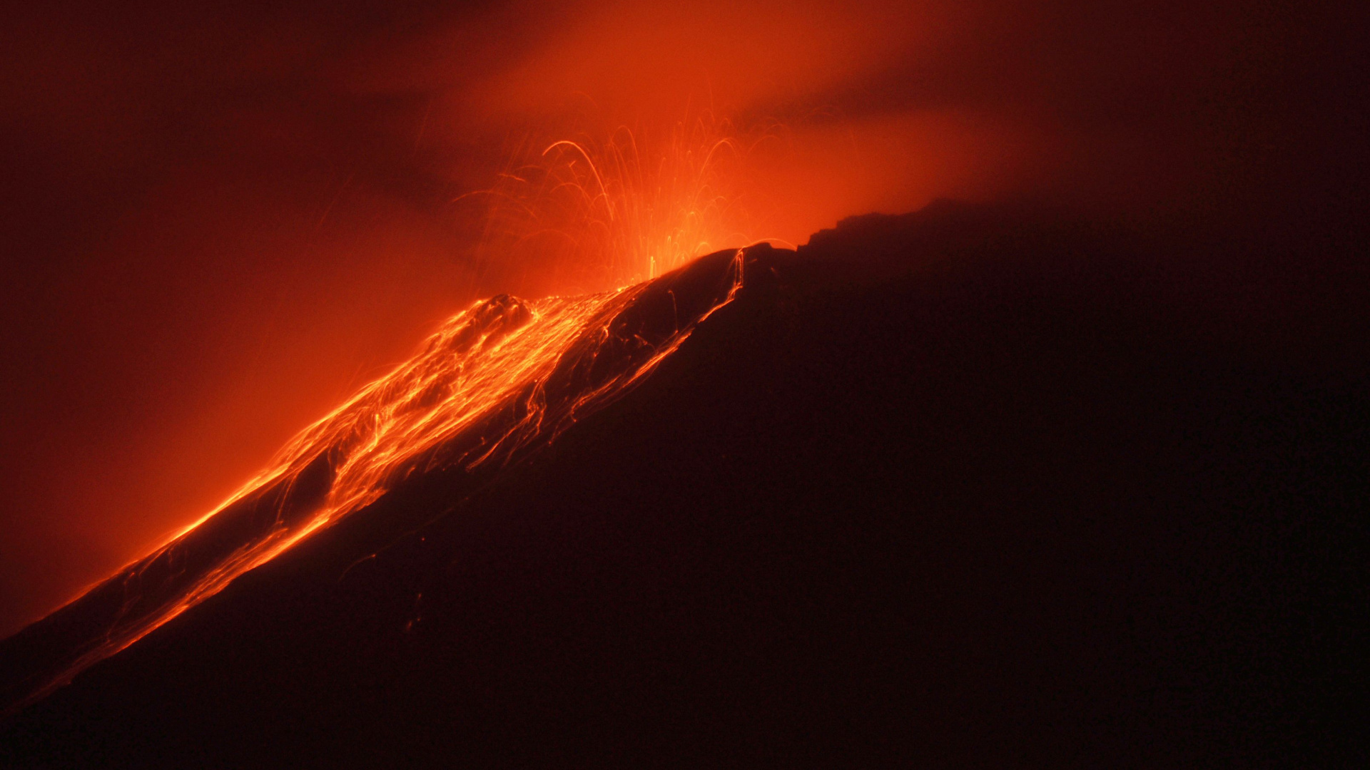 Обои вулкан, тепло, атмосфера, лава, типы вулканических извержений в разрешении 1920x1080