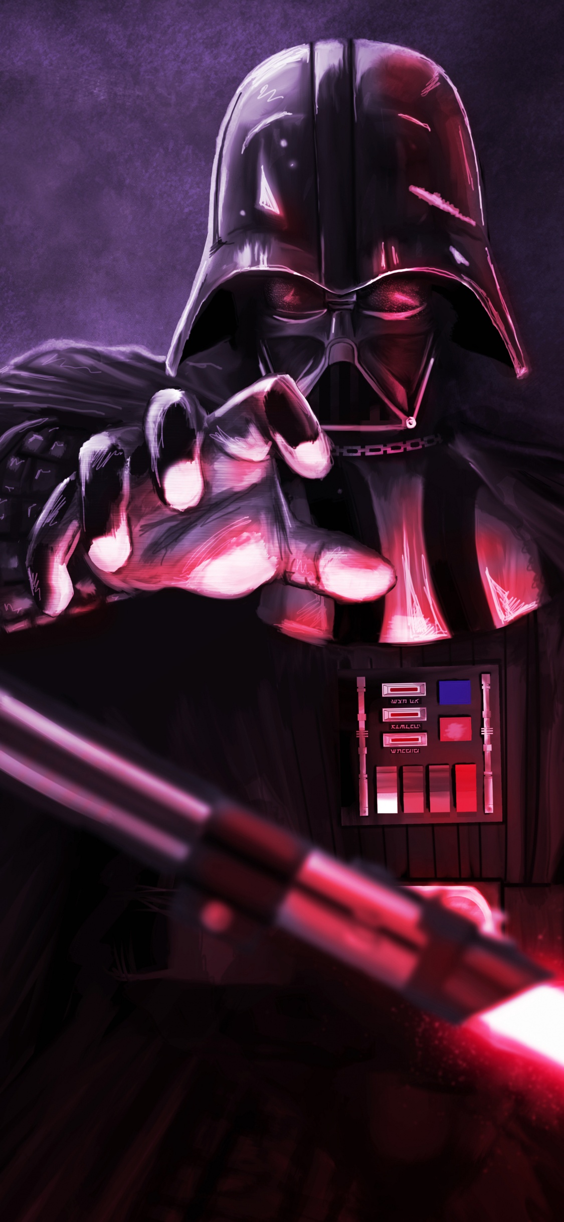 Обои Дарт Вейдер, энакин Скайуокер, Sheev Палпатин, Дарт Маул, Оби-Ван Кеноби в разрешении 1125x2436