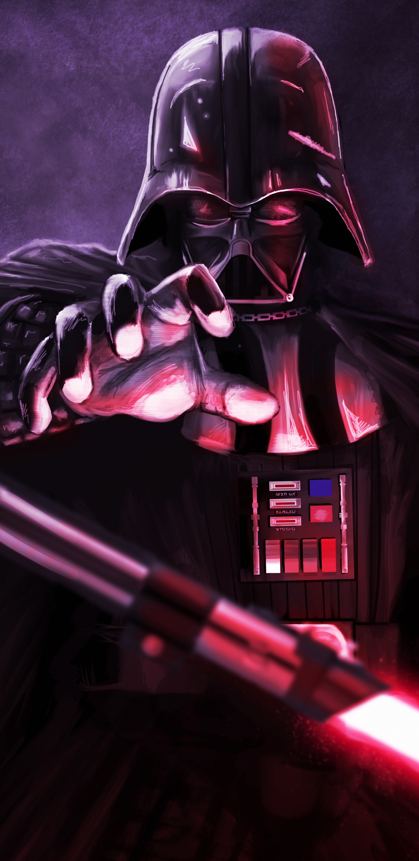 Обои Дарт Вейдер, энакин Скайуокер, Sheev Палпатин, Дарт Маул, Оби-Ван Кеноби в разрешении 1440x2960