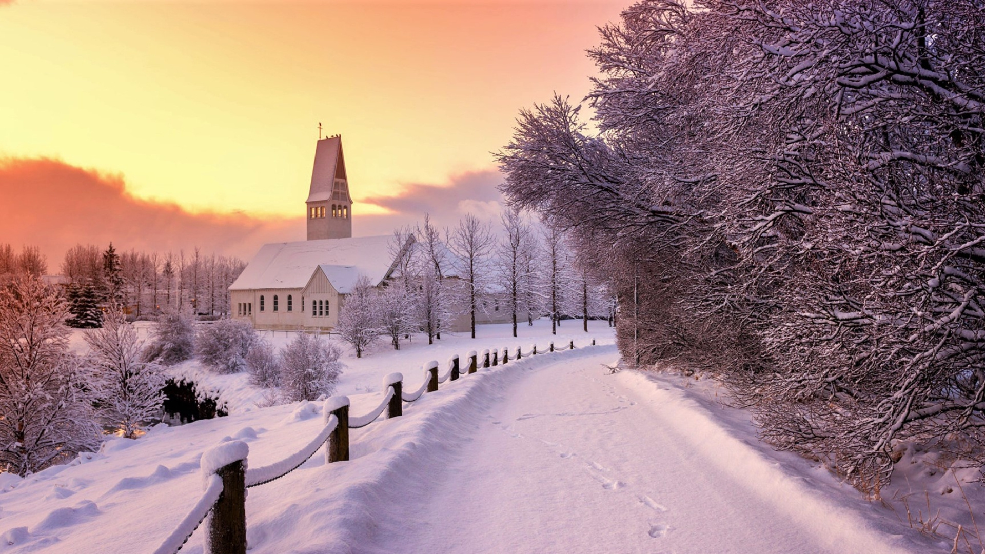 Обои облако, атмосфера, снег, растение, природный ландшафт в разрешении 1920x1080