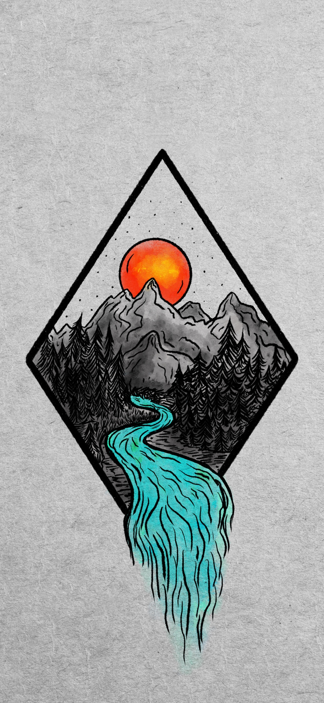 Обои графический дизайн, галактика а70, жест, прямоугольник, арт в разрешении 1125x2436