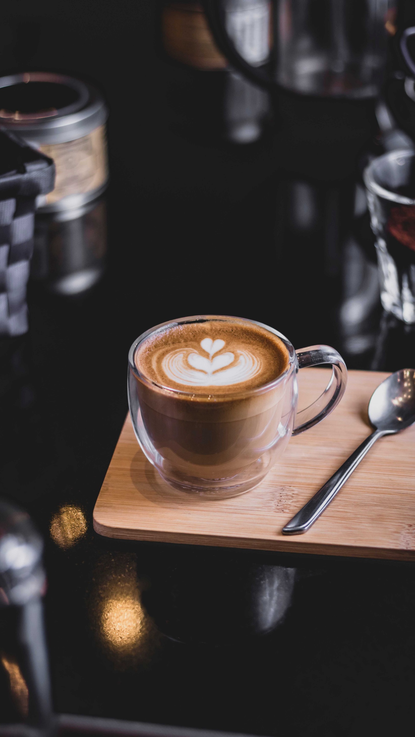 Обои кафе кофе, кофе, латте, кофе эспрессо, чай в разрешении 1440x2560