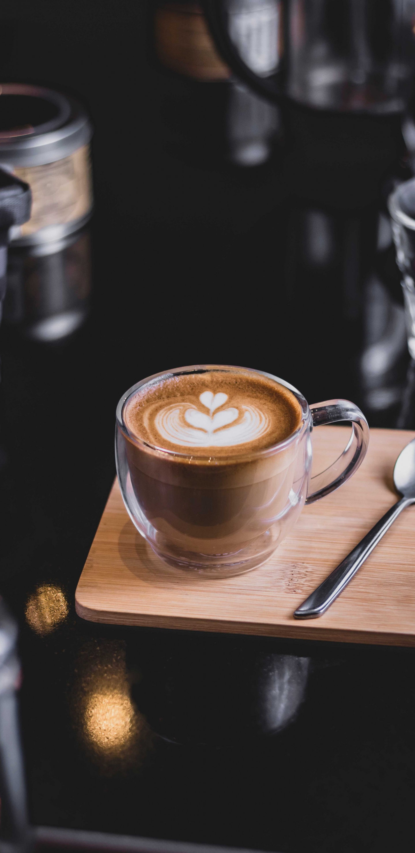 Обои кафе кофе, кофе, латте, кофе эспрессо, чай в разрешении 1440x2960