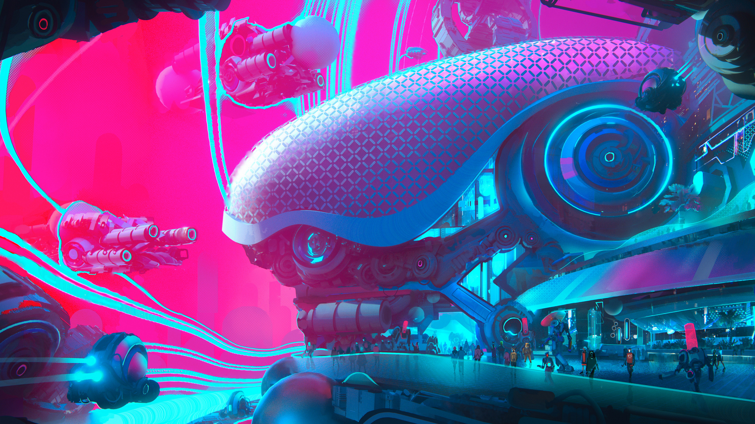 Обои свет, арт, артист, произведение искусства, графика в разрешении 2560x1440