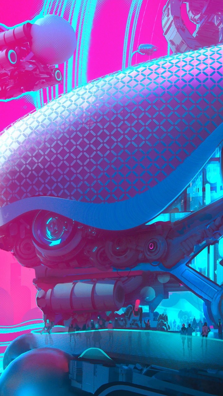 Обои свет, арт, артист, произведение искусства, графика в разрешении 720x1280