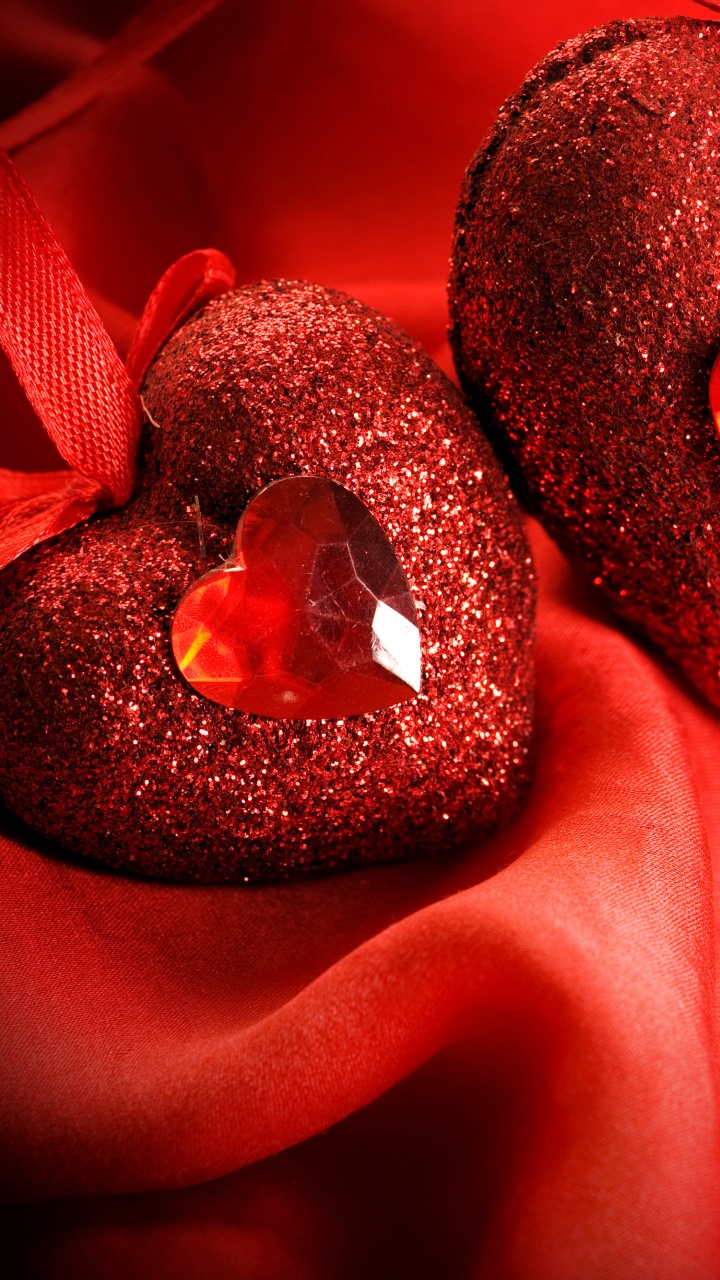Обои День Святого Валентина, красный цвет, сердце, любовь, губа в разрешении 720x1280