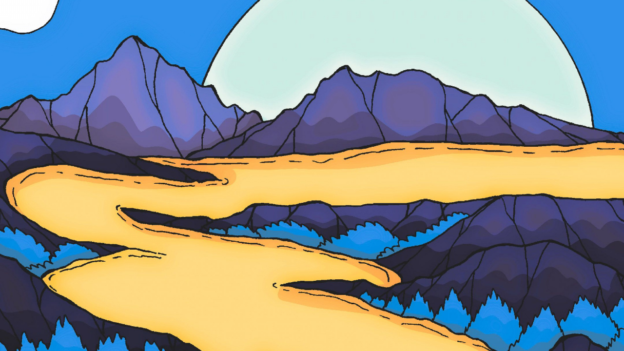 Обои мультфильм, гидроресурсы, экорегион, лазурный, природа в разрешении 1280x720