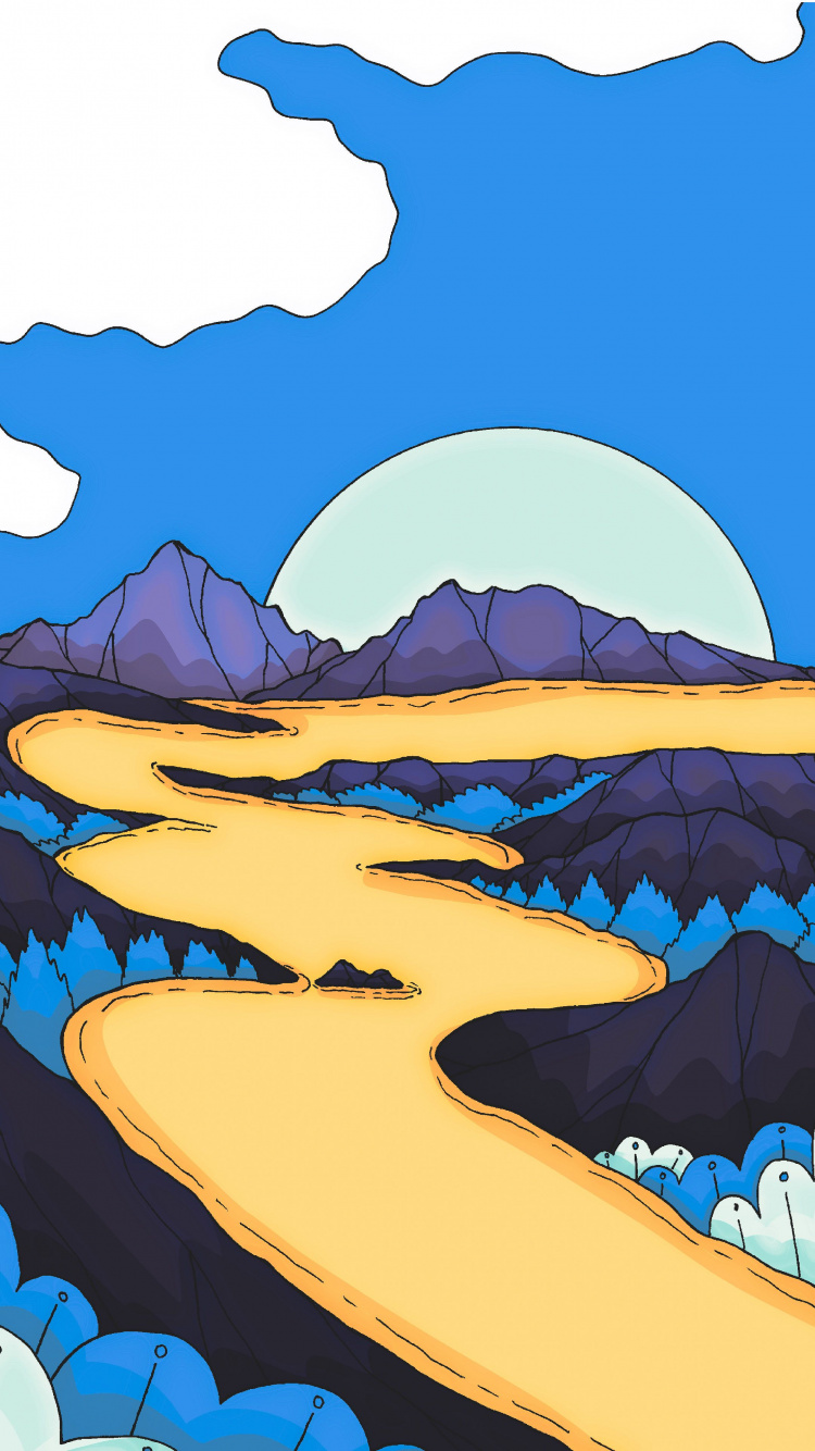 Обои мультфильм, гидроресурсы, экорегион, лазурный, природа в разрешении 750x1334