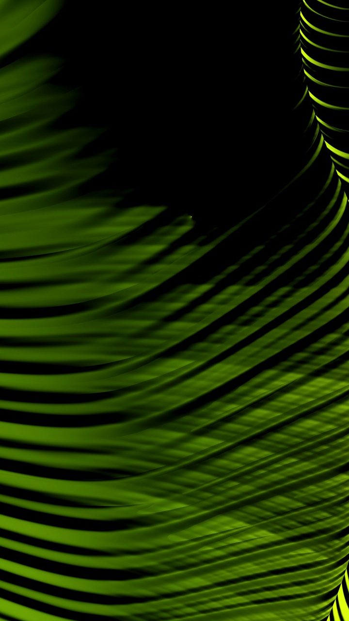 Обои зеленый, графика, узор, фрактальное искусство, растительность в разрешении 720x1280