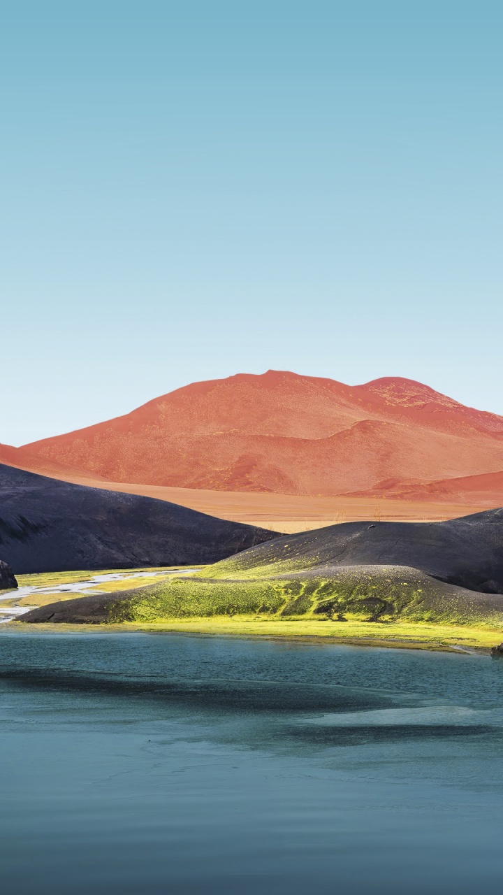 Обои гидроресурсы, водохранилище, экорегион, водоем, горный рельеф в разрешении 720x1280