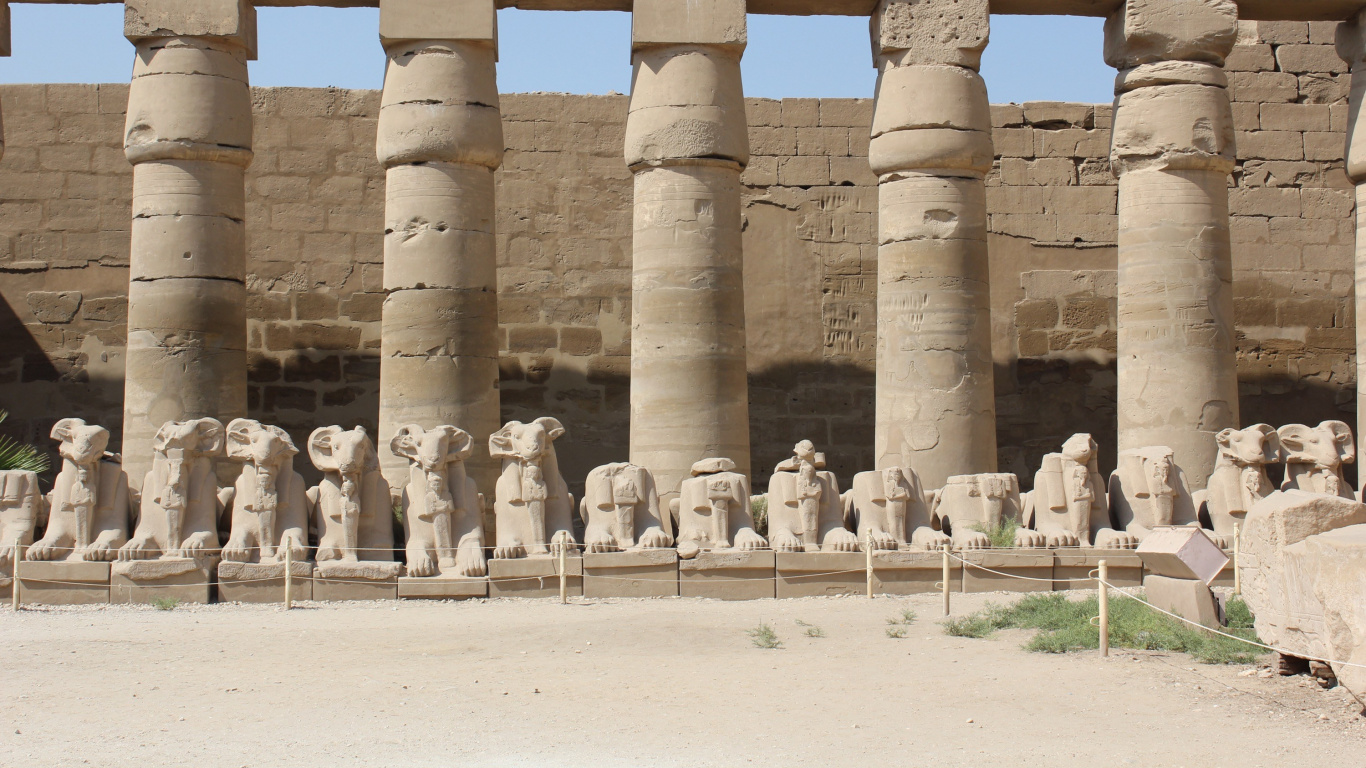 Обои Нил, Древний Египет, археологический памятник, древняя история, египетский храм в разрешении 1366x768