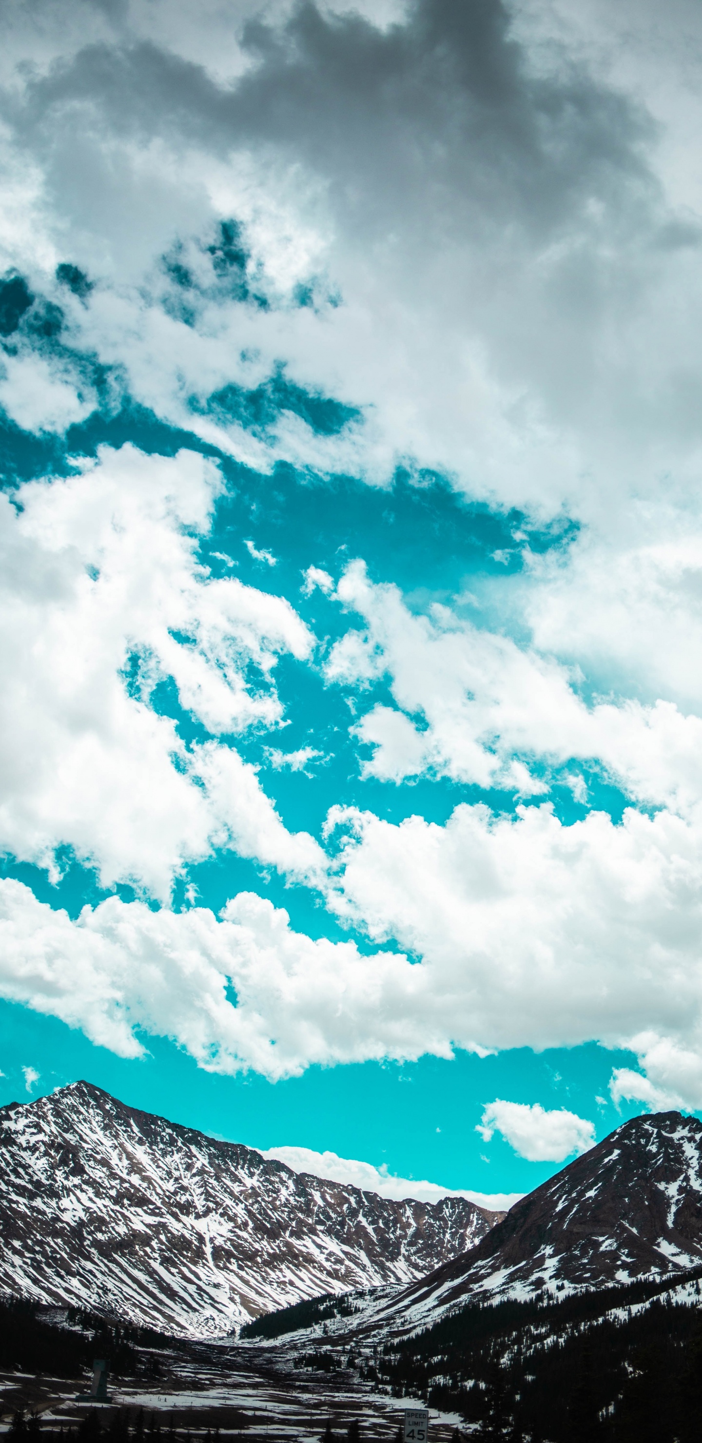 Обои горный хребет, облако, природа, горный рельеф, гора в разрешении 1440x2960