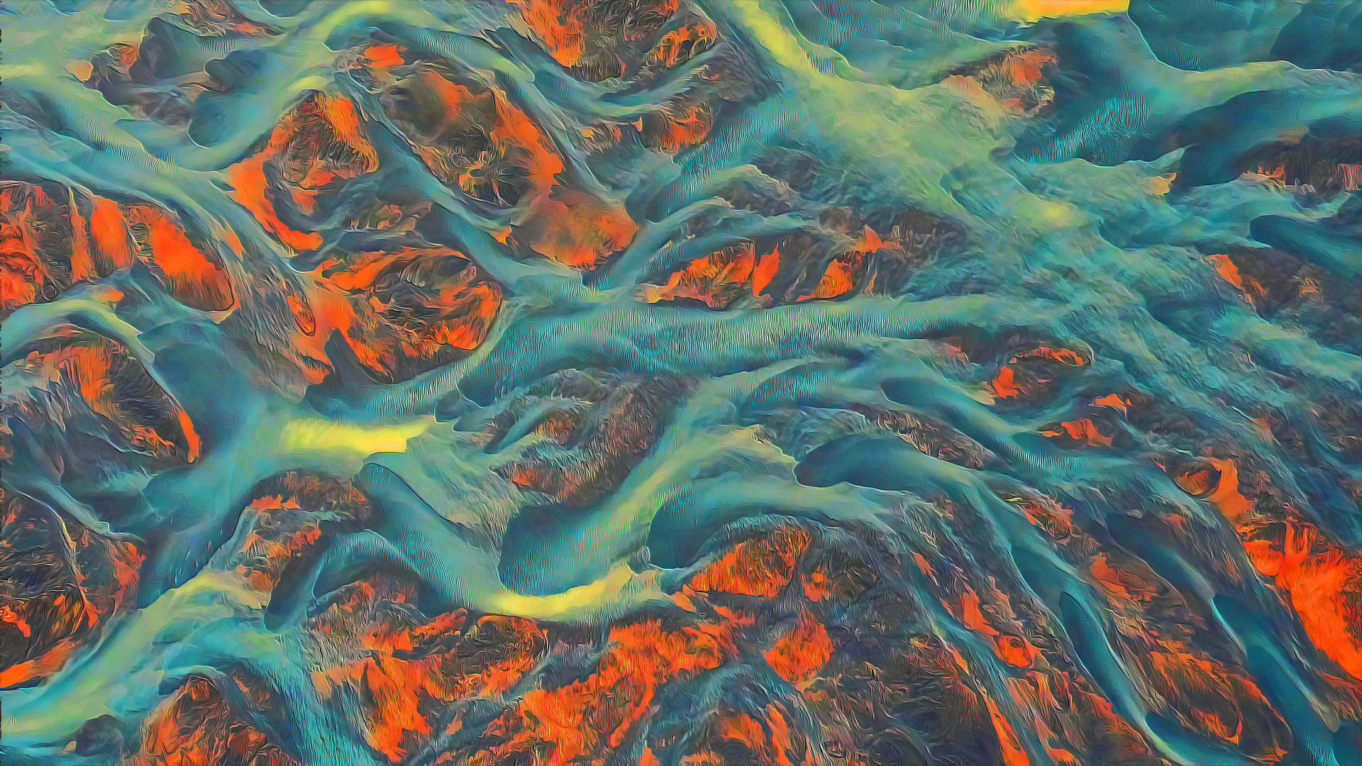 Обои морская биология, живопись, визуальное искусство, природа, лазурный в разрешении 1920x1080