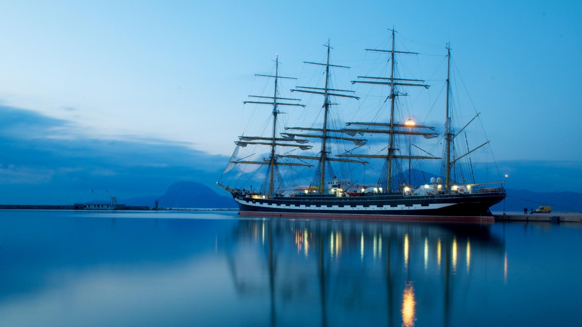 Обои свободы флота парусных судов, корабль, парусник, высокий корабль, баркентины в разрешении 1920x1080