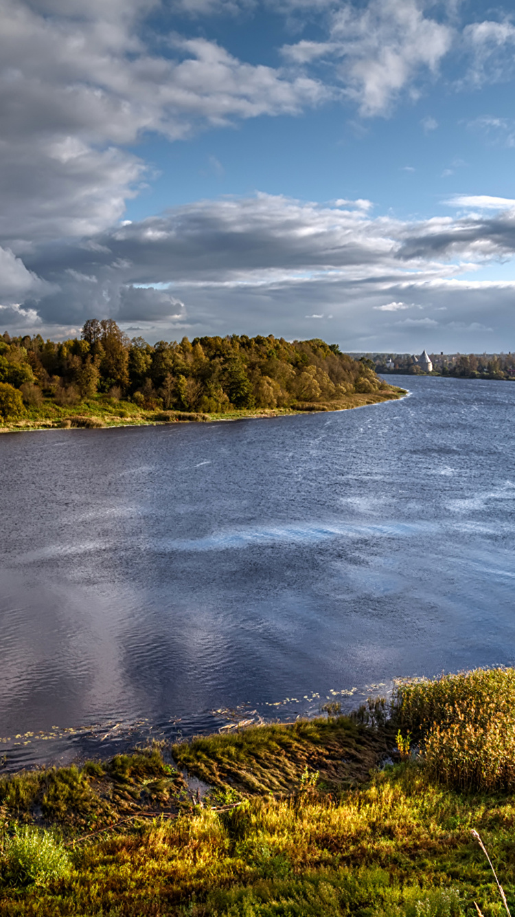 Обои природа, реки, вода, гидроресурсы, облако в разрешении 750x1334