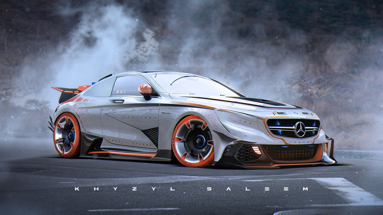 Обои авто, арт, спорткар, колесо, спортивный гоночный автомобиль в разрешении 1280x720