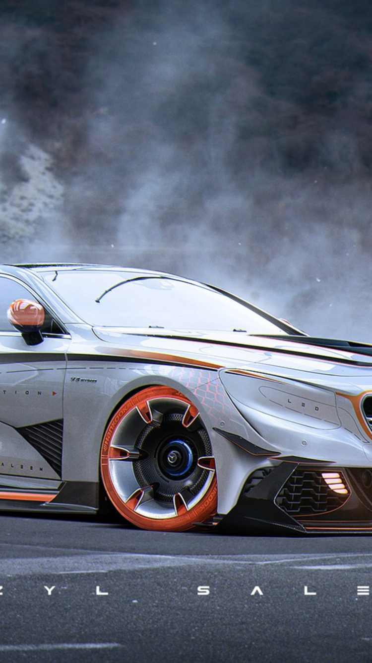 Обои авто, арт, спорткар, колесо, спортивный гоночный автомобиль в разрешении 750x1334