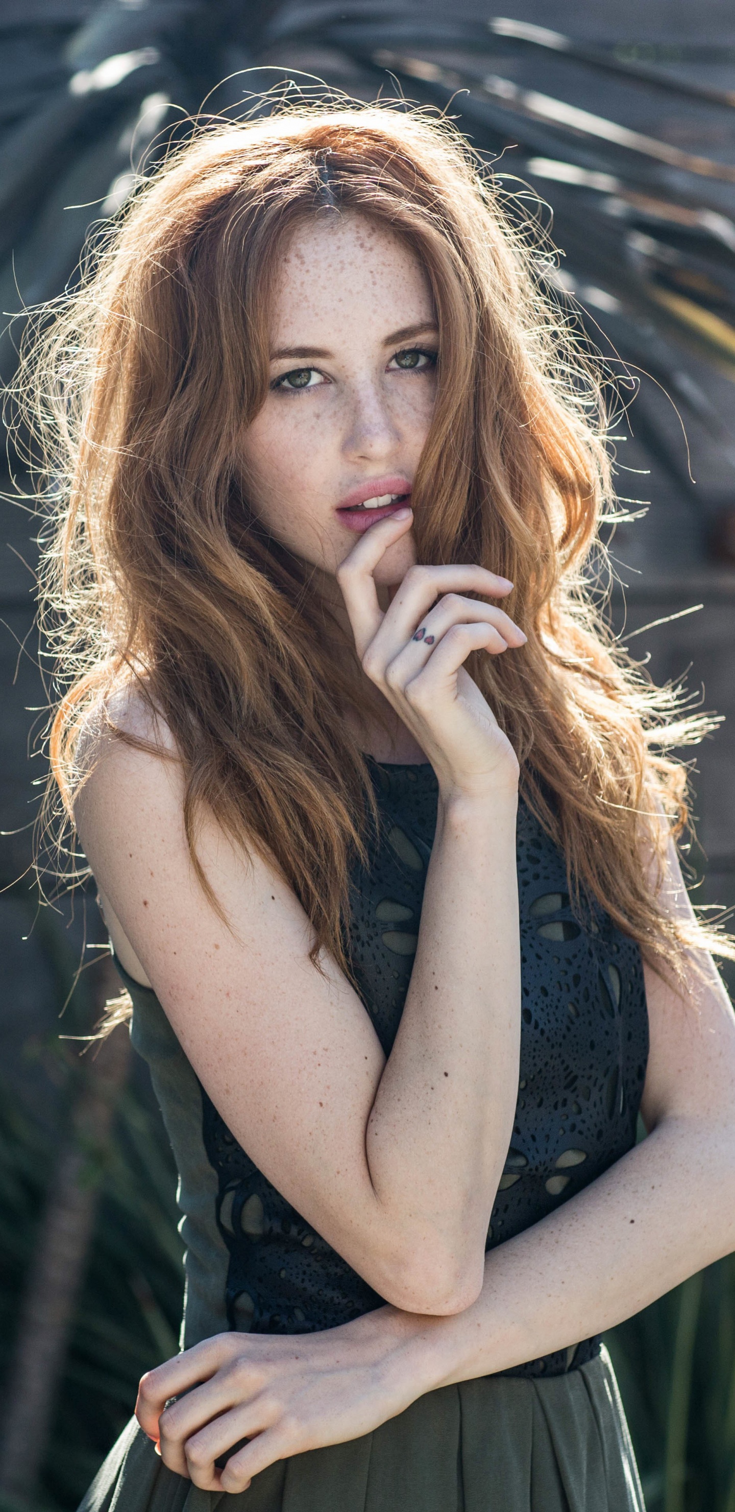 Обои модель, блондин, красота, волосы, лицо в разрешении 1440x2960