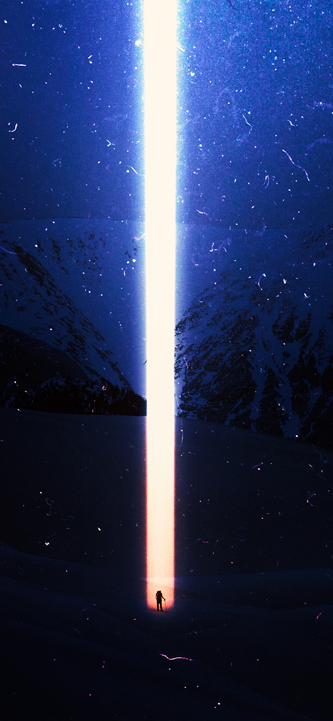 Обои Вселенная, атмосфера, земля, освещение, темнота в разрешении 1125x2436