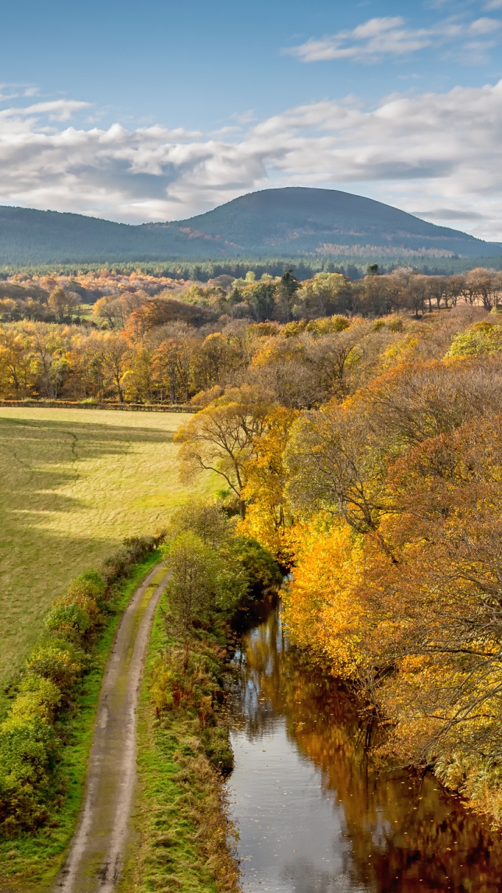 Обои природа, дикая местность, холм, лист, нагорье в разрешении 720x1280