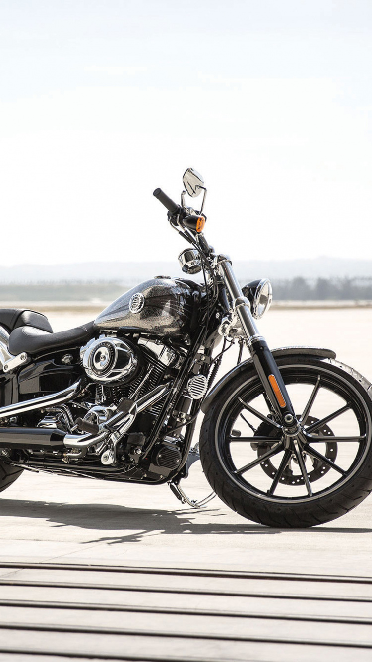 Обои softail, мотоцикл, крейсер, мотоспорт, Харли пробоя в разрешении 750x1334