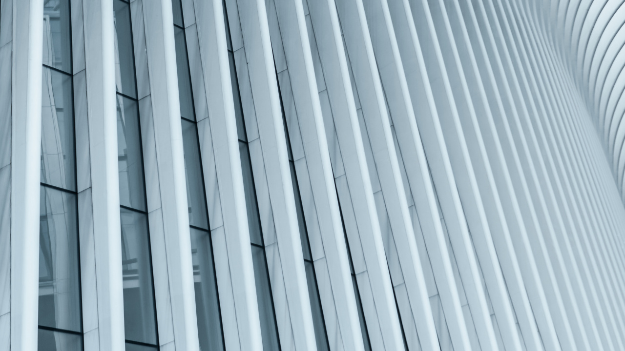 Обои архитектура, небоскреб, линия, фасад, металл в разрешении 1280x720