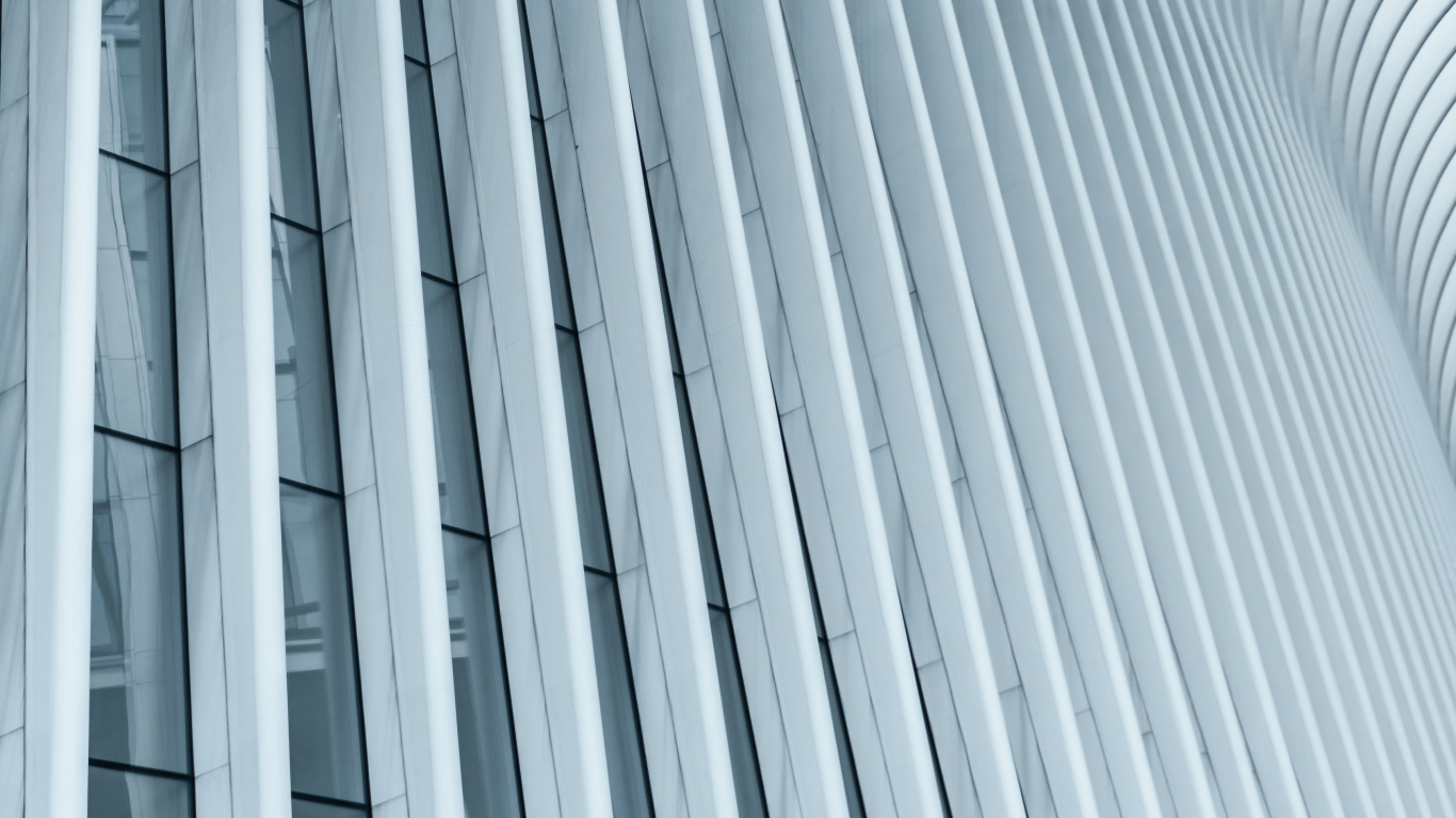 Обои архитектура, небоскреб, линия, фасад, металл в разрешении 1366x768