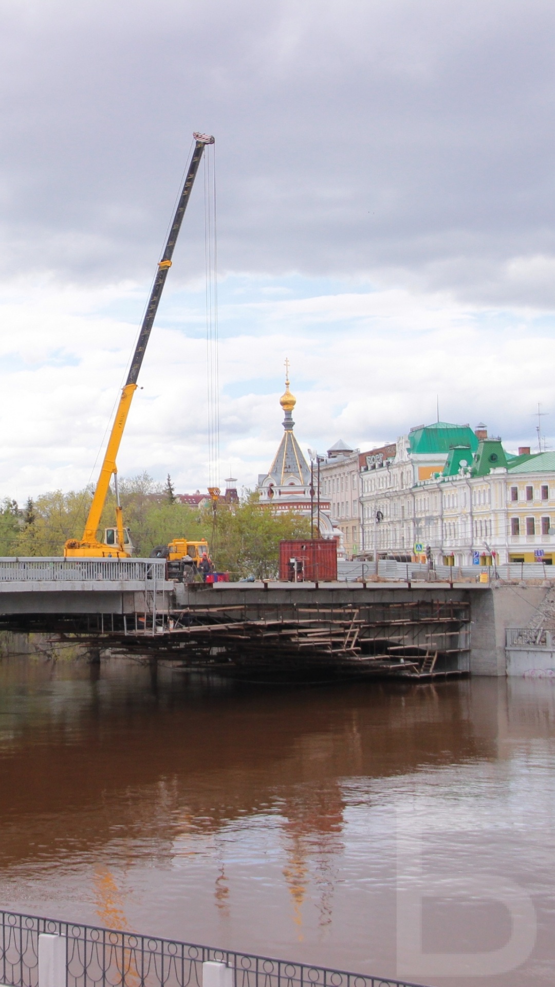 Обои реки, водный путь, мост, балочный мост, Банк в разрешении 1080x1920