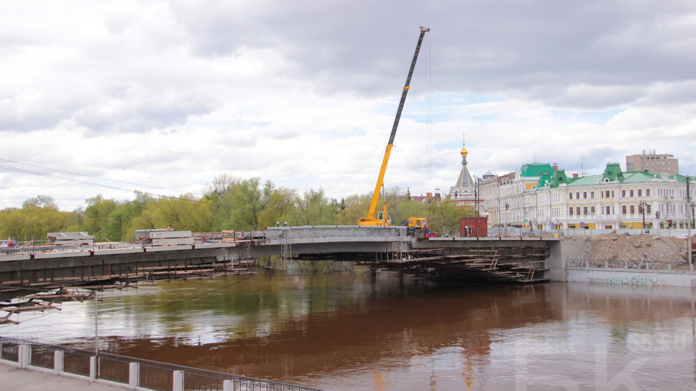 Обои реки, водный путь, мост, балочный мост, Банк в разрешении 1366x768