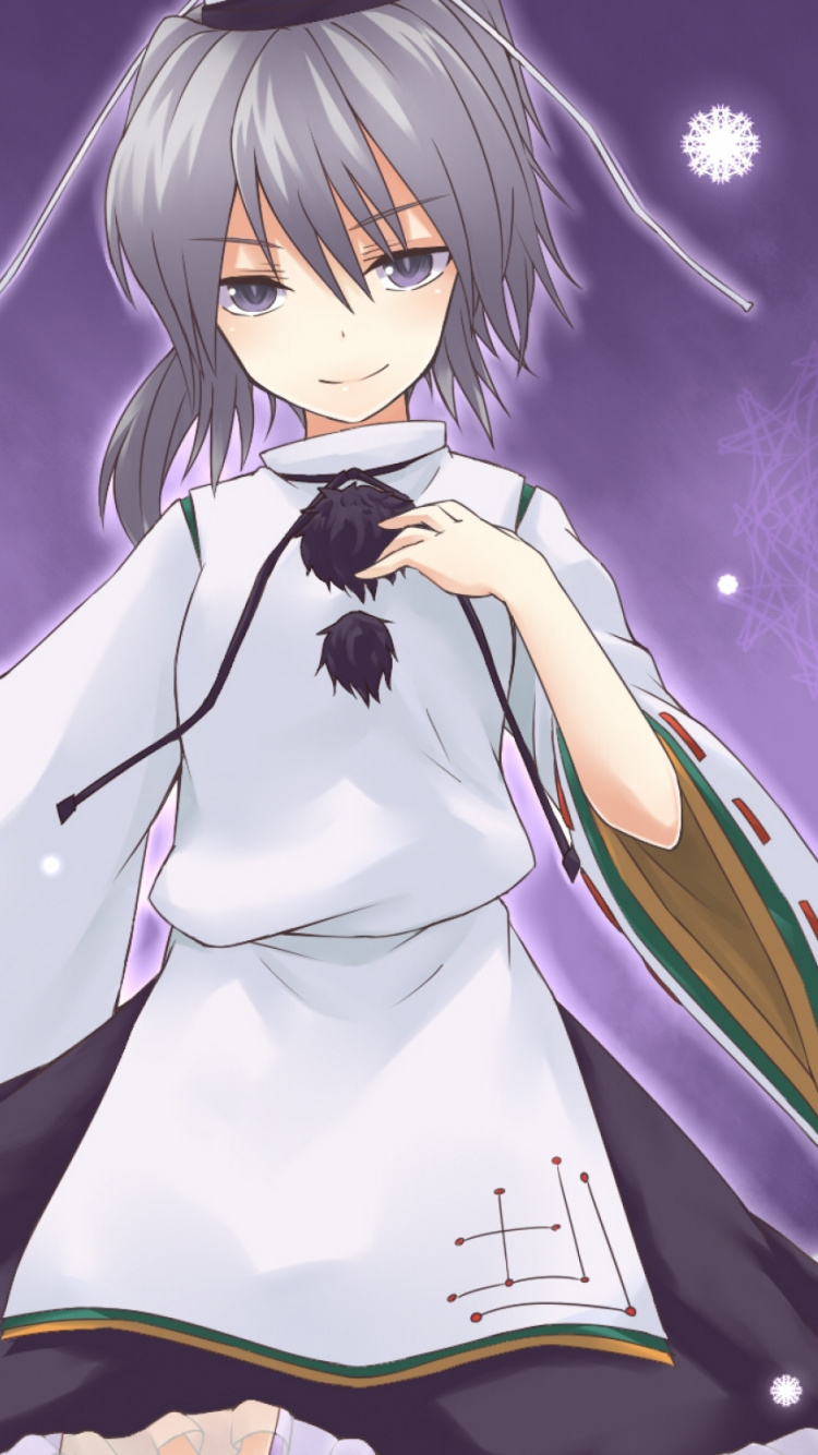 Обои химэ вырезать, пурпур, произведения искусства, Снежинка, снег в разрешении 750x1334