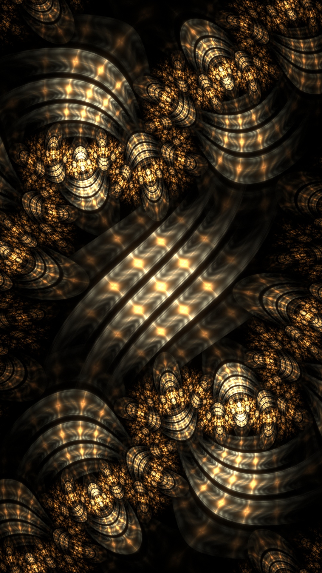 Обои фрактальное искусство, фрактал, узор, свет, дизайн в разрешении 1080x1920