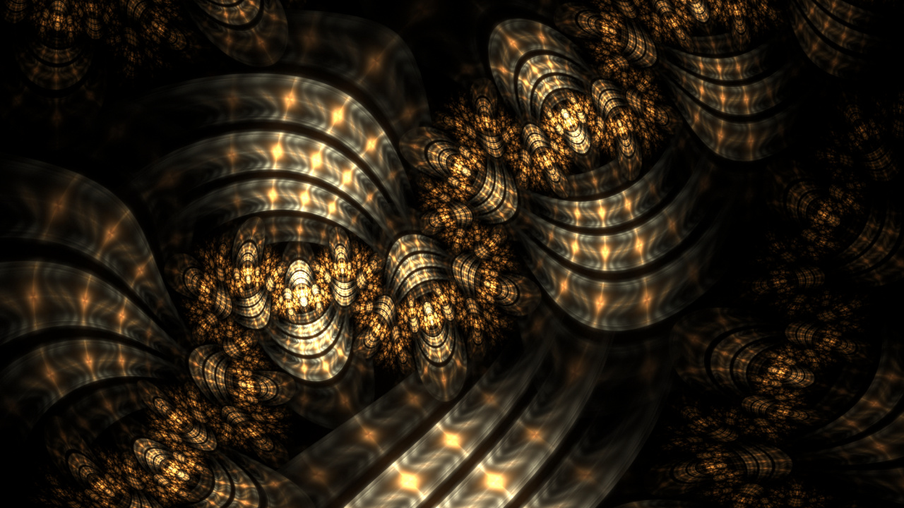 Обои фрактальное искусство, фрактал, узор, свет, дизайн в разрешении 1280x720
