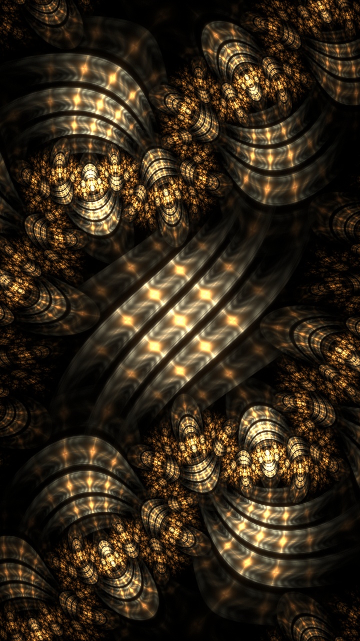 Обои фрактальное искусство, фрактал, узор, свет, дизайн в разрешении 720x1280