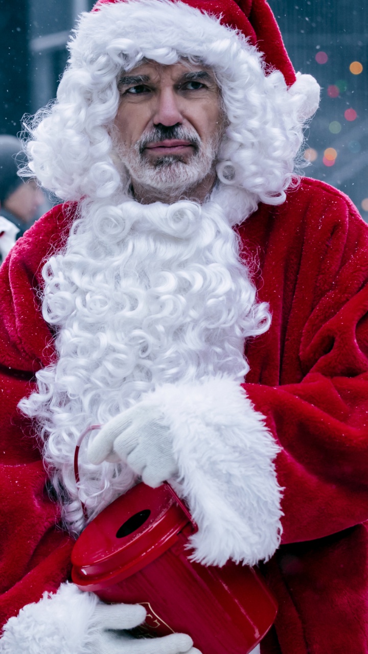 Обои Билли Боб Торнтон, Плохой Санта, Санта-Клаус, Рождество, Сочельник в разрешении 720x1280