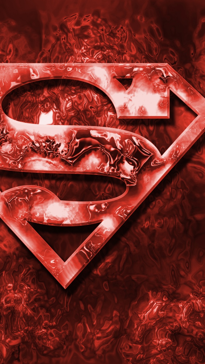 Обои Супермен, Логотип супермена, красный цвет, сердце, плоть в разрешении 720x1280