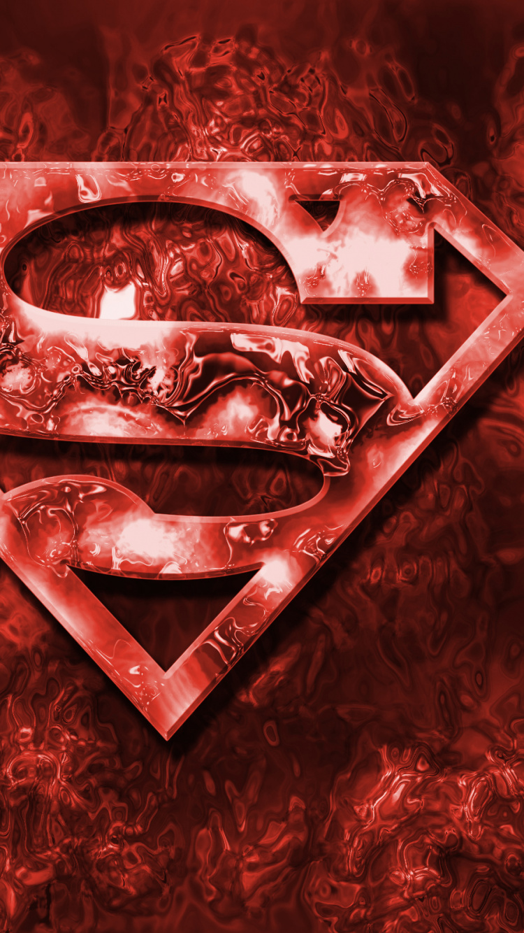 Обои Супермен, Логотип супермена, красный цвет, сердце, плоть в разрешении 750x1334