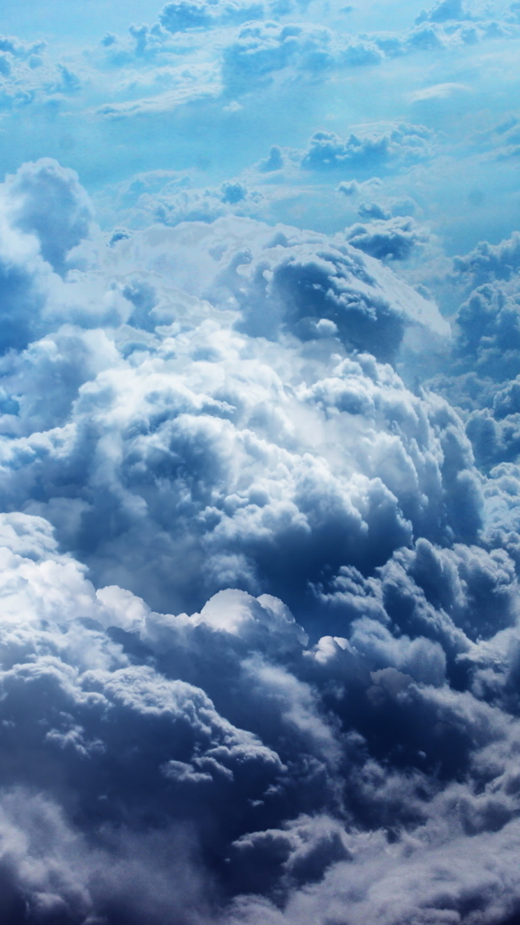 Обои облако, дневное время, атмосфера, кучевое облако, синий в разрешении 750x1334