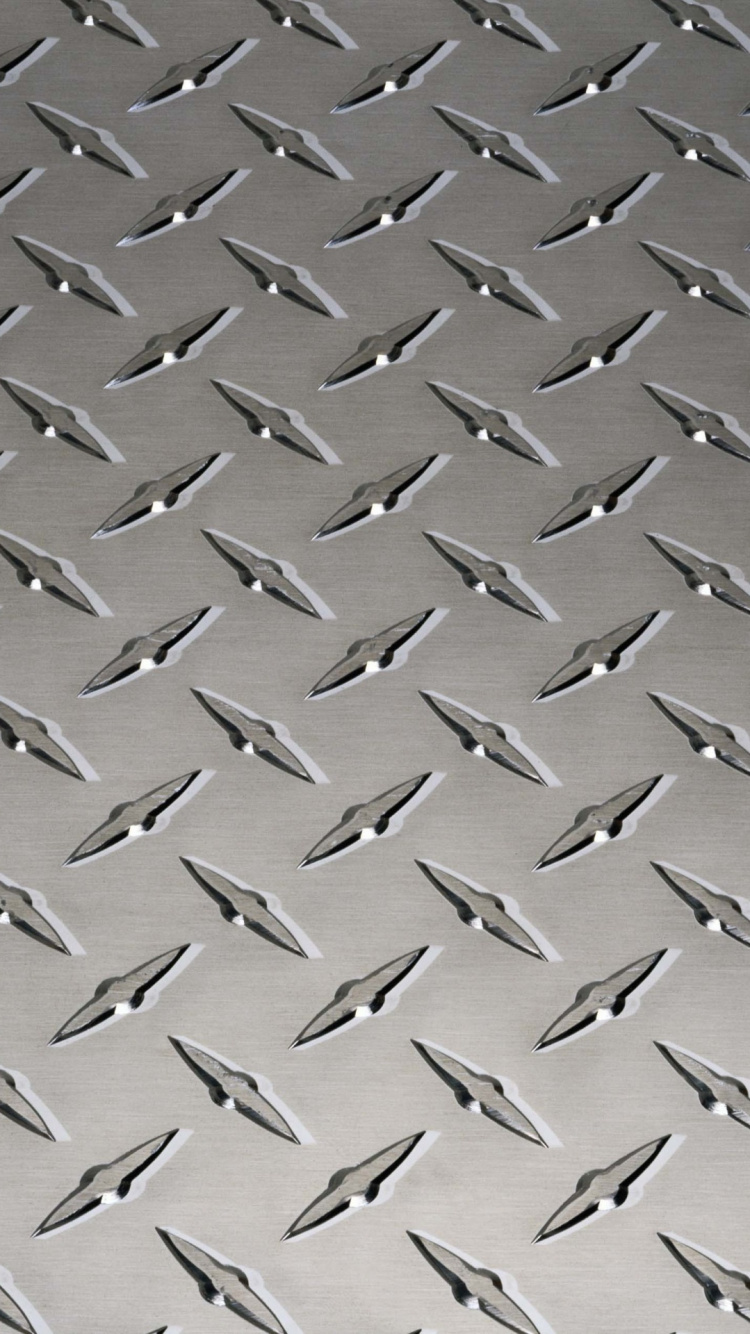 Обои Плиты диаманта, металл, узор, линия, сталь в разрешении 750x1334