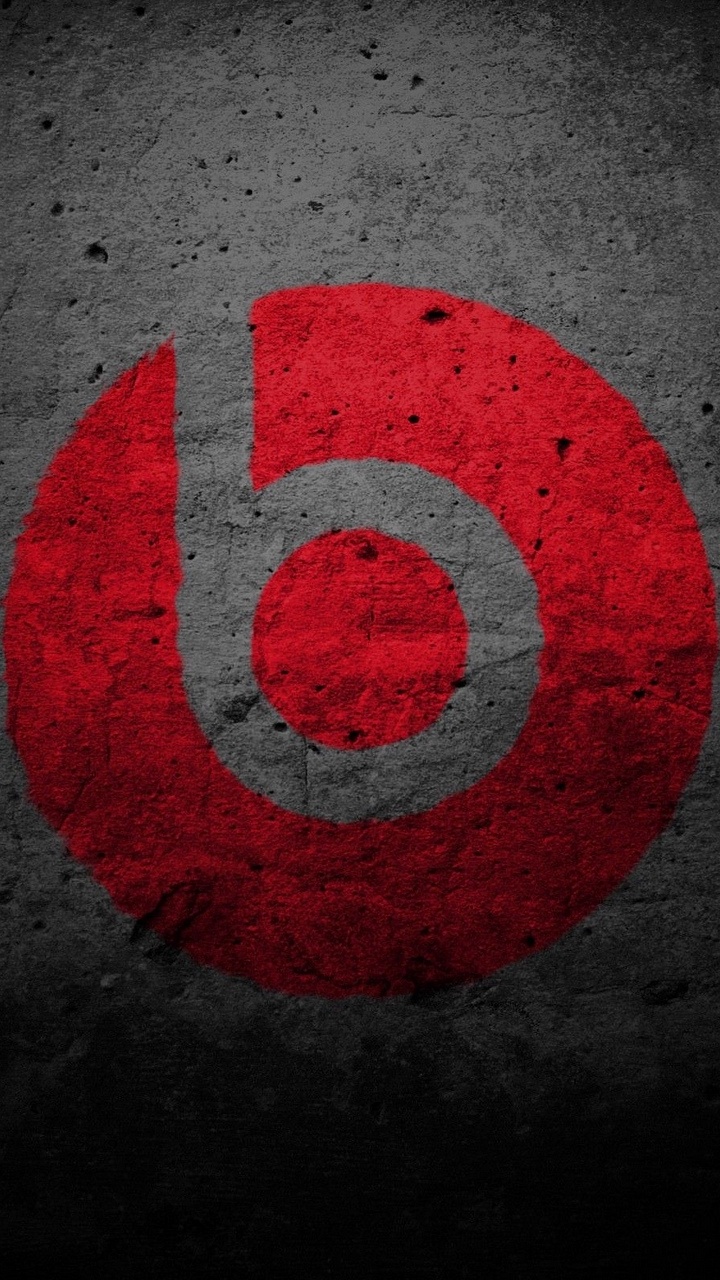 Обои красный цвет, лого, круг, графика, темнота в разрешении 720x1280