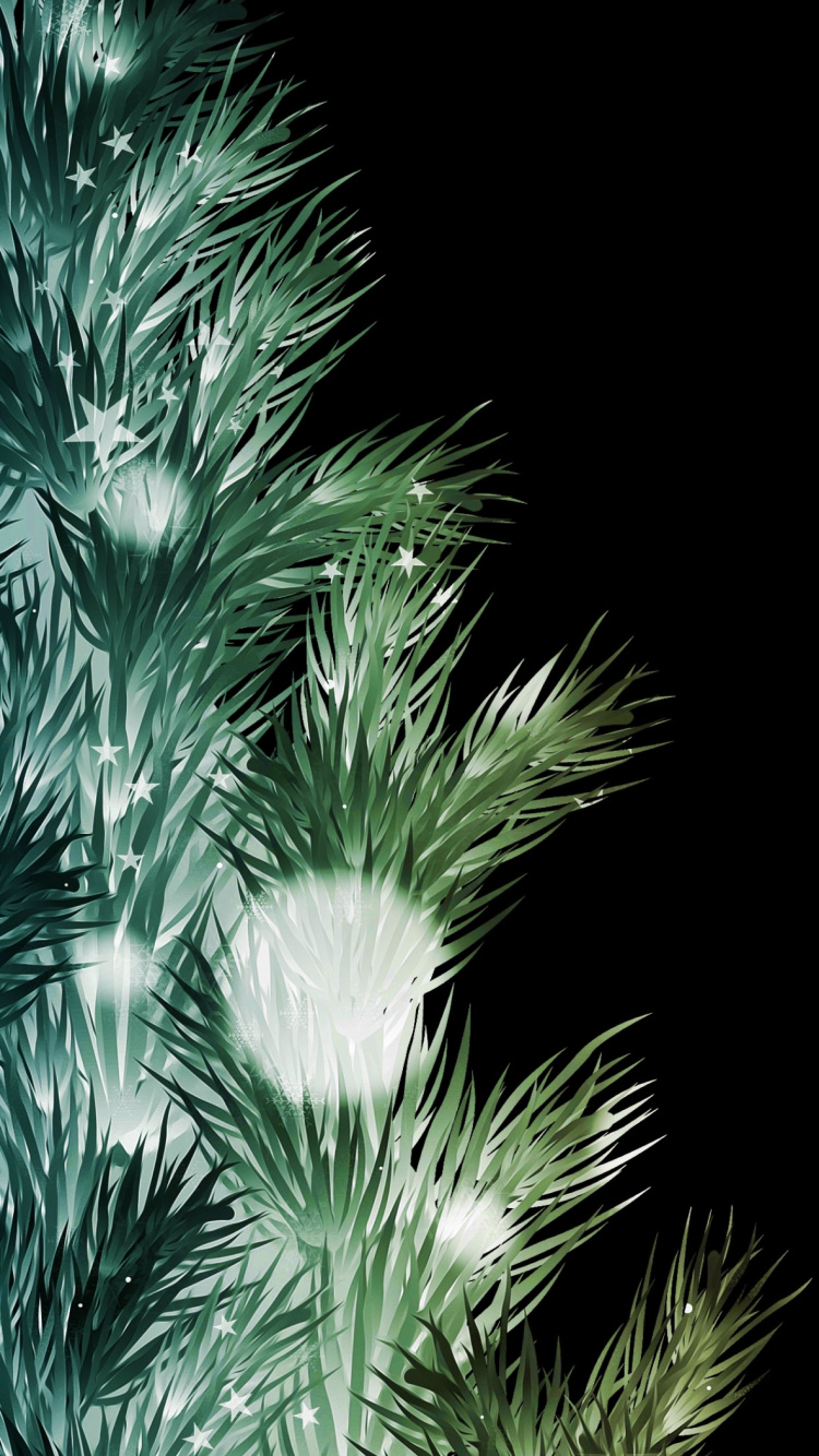 Обои Новый год, Рождество, Рождественский день, праздник, лист в разрешении 750x1334