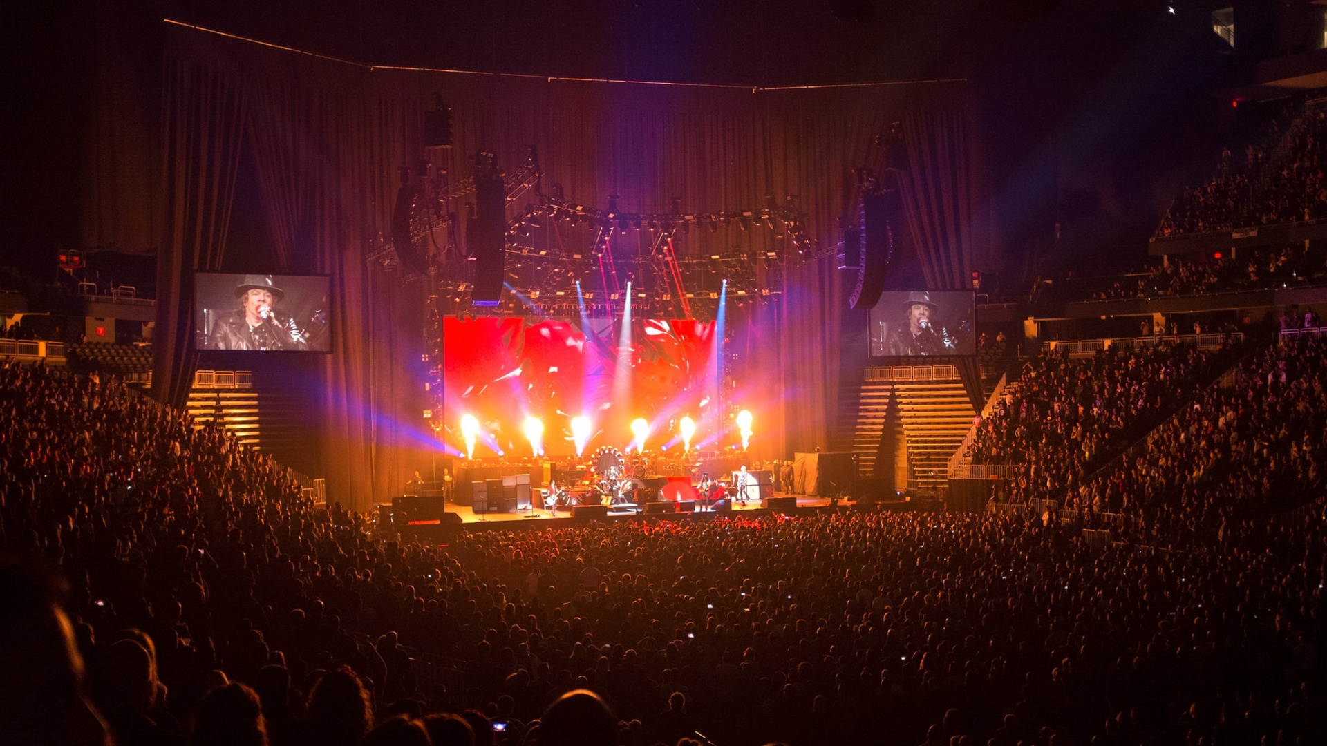 Обои этап, рокконцерт, Guns N Roses, концерт, Представление в разрешении 1920x1080